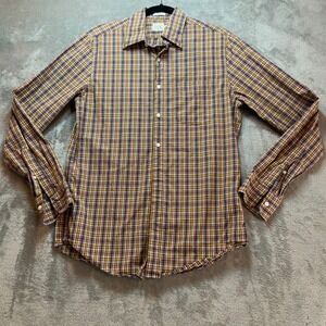 J.Crew Secret Wash Classic Fit Plaid Button Down Shirt Mens Small Multi-Color